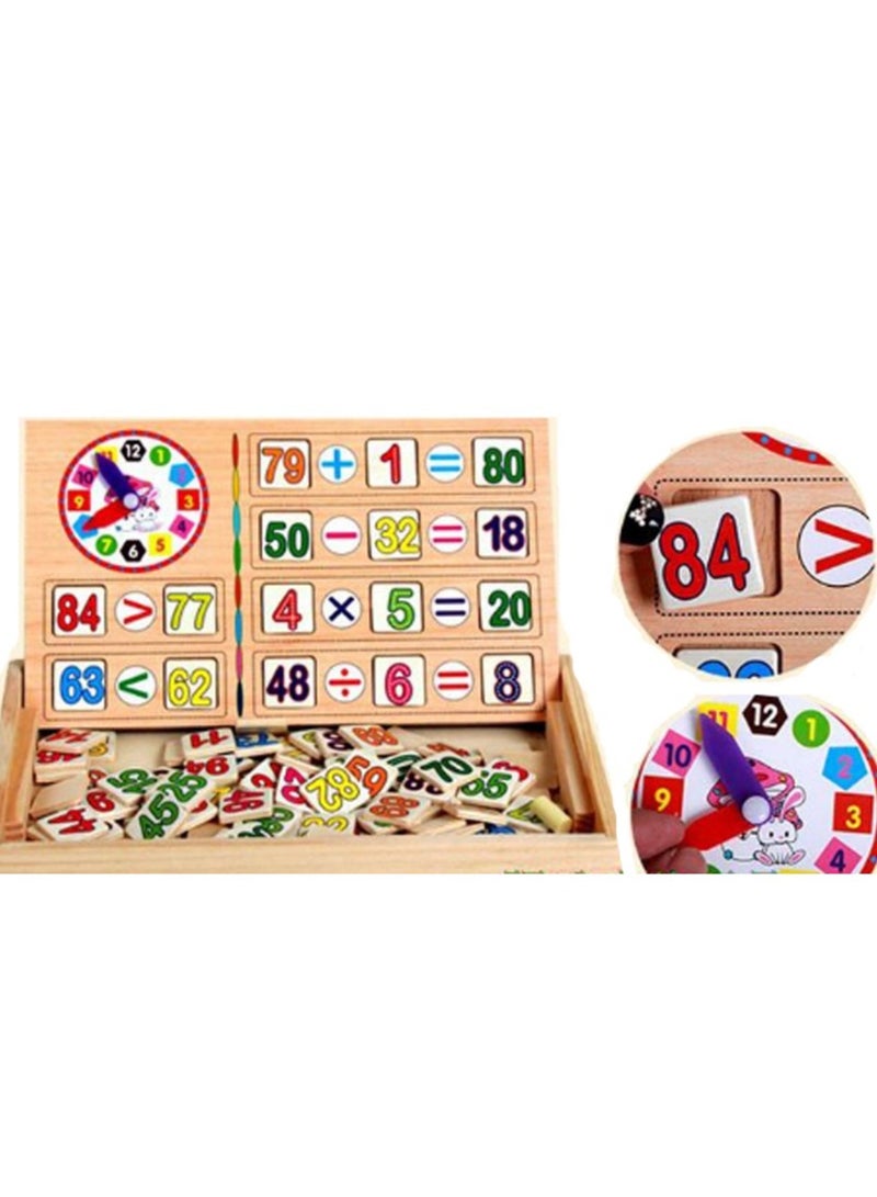 TOY GARDEN Children Number Cards Calculation Time Learning Tool Math Educational Toy Wooden Sticks Clocks Counting Rods with Storage Box - Image 4