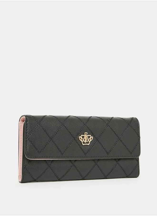 Styli Stitch Detail Applique Wallet
