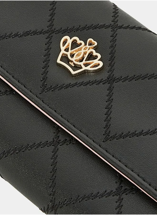 Styli Stitch Detail Applique Wallet