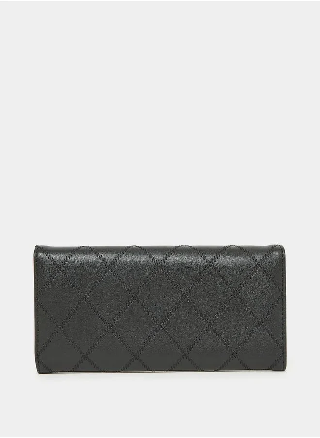 Styli Stitch Detail Applique Wallet