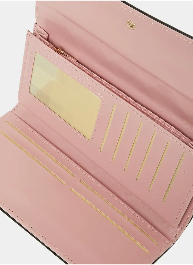 Styli Stitch Detail Applique Wallet