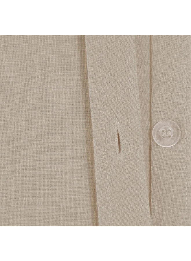 atmosphera 2 Person Carina Cotton Duvet Cover Beige 240 x 220 cm 178578D