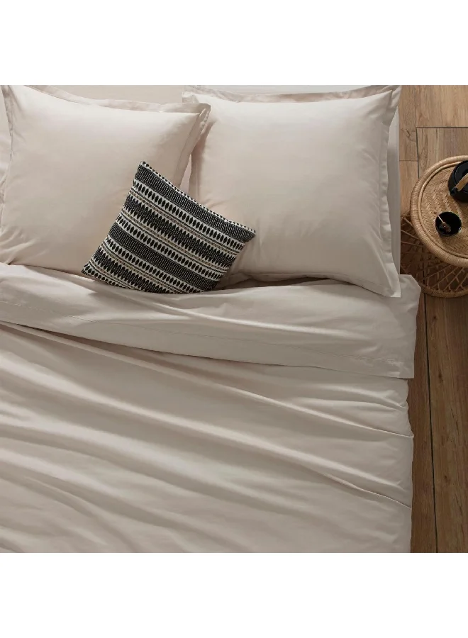 atmosphera 2 Person Carina Cotton Duvet Cover Beige 240 x 220 cm 178578D