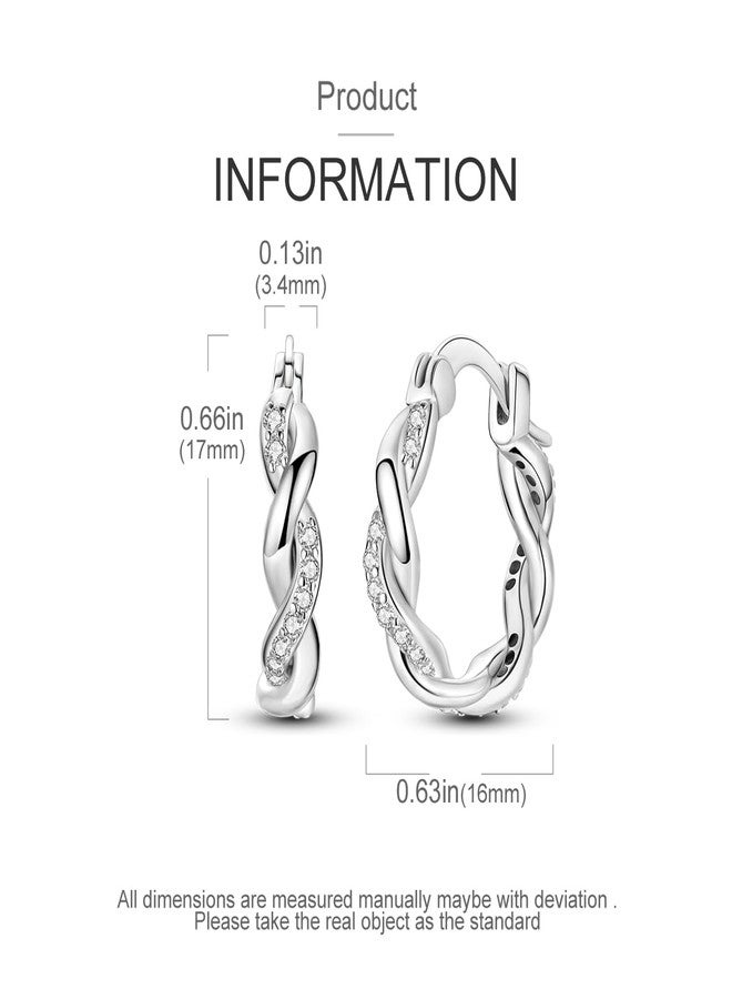 Parmuz 925 Sterling Silver Hoop Earrings for Women Lightweight Star Moon Evil Eye Twughed Huggie Hoop Earrings with Cubic Zirconia Chunky Stitched Earrings, Cubic Zirconia, Cubic Zirconia - Image 5