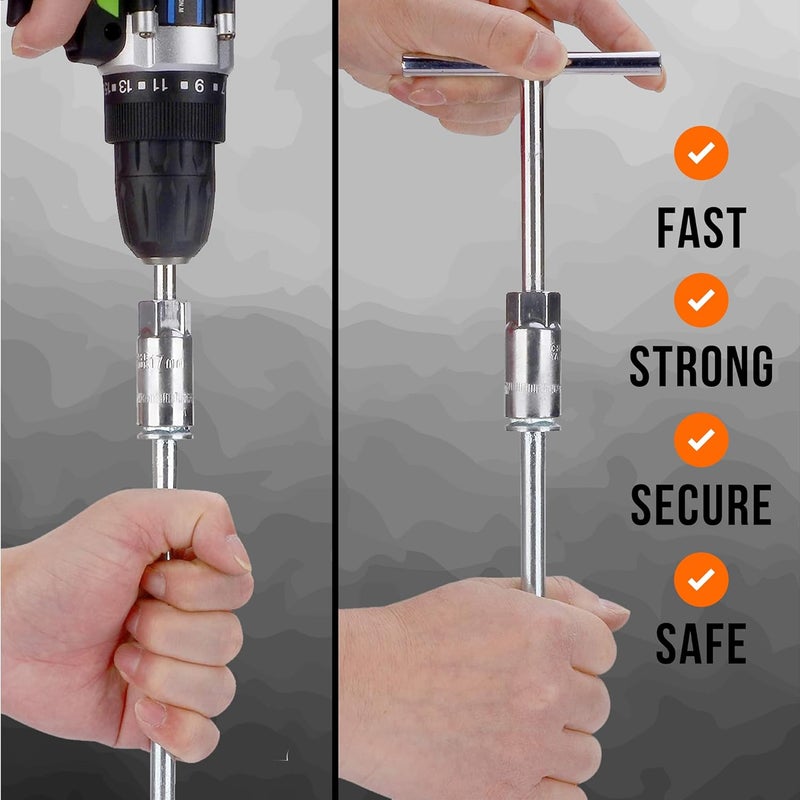 MightyPhine Trampoline Anchors High Wind Heavy Duty 12" Set of 4/6/8 with Straps, Drill Bit - Trampoline Anchor Kit - Trampoline Stakes Anchors High Wind - Ground Anchors - Trampoline Wind Stakes - Ground Stakes - Image 4