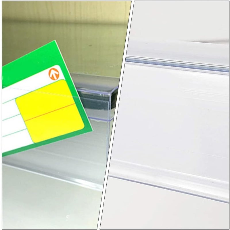 klarako Plastic Tags Tags Merchandise 20pcs Clear Label Holder Goods Shelf Label Holders Display Stands Tabs Merchandise Plastic Price Label Holder - Image 3
