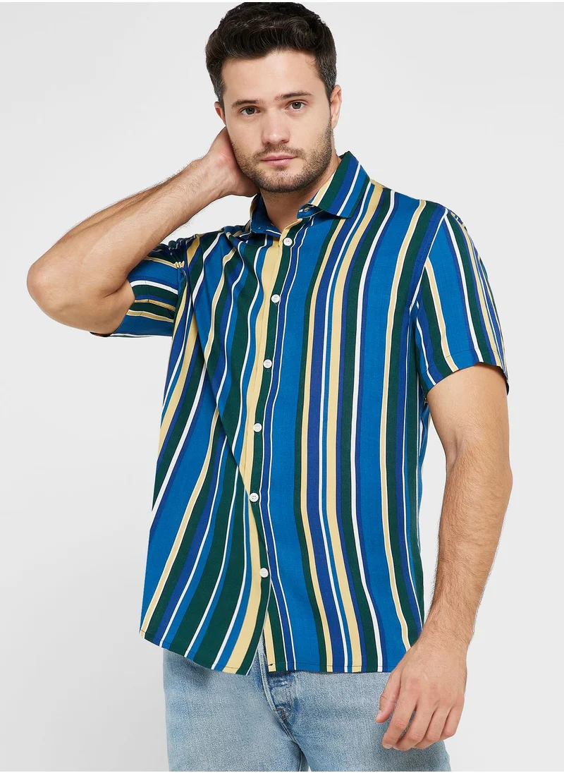 مانجو مان Stripe Regular Fit Shirt