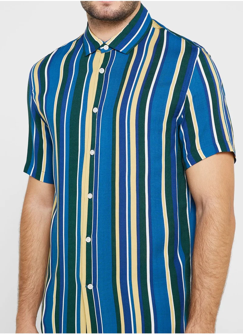 مانجو مان Stripe Regular Fit Shirt