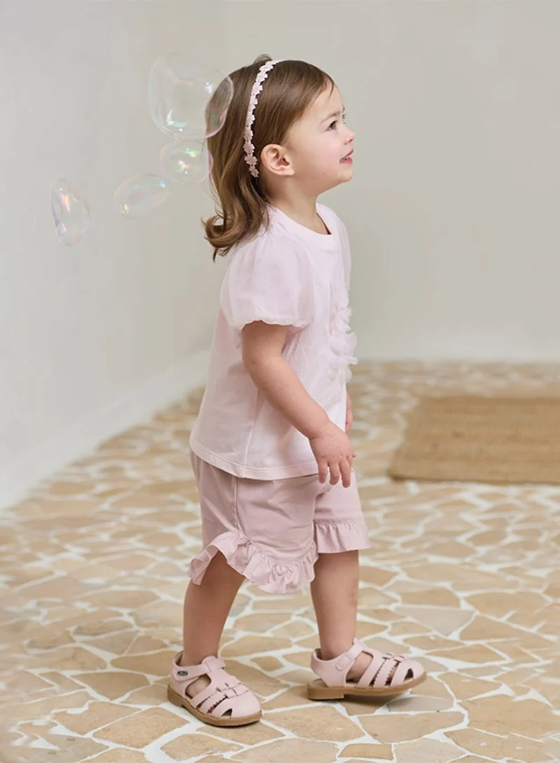 Dave & Bella Girls Butterfly Top and Shirt set