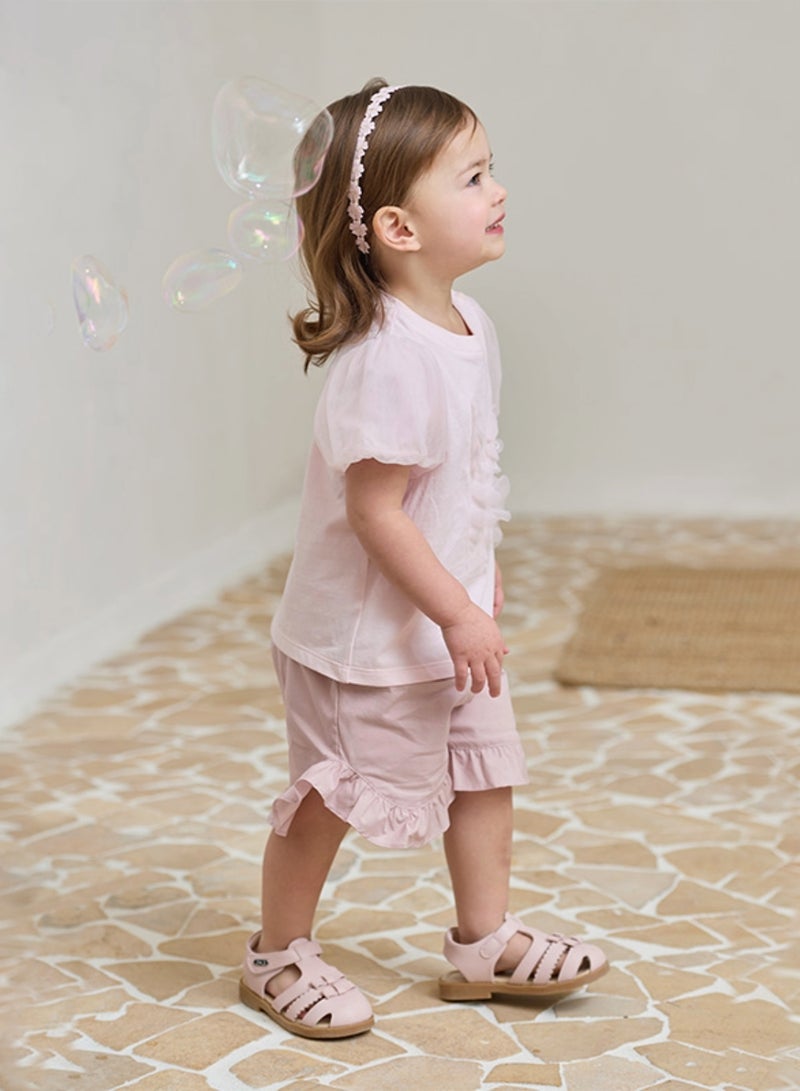 Dave & Bella Girls Butterfly Top and Shirt set - Image 2