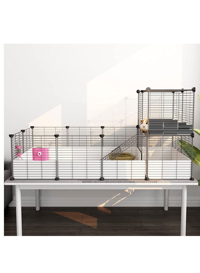 Cat Cage Indoor Habitat Cage Pet Playpen Small Animals Cage Portable Metal Wire Yard Fence Playpen for Small Pet Bunny Turtle Hamster - Image 1