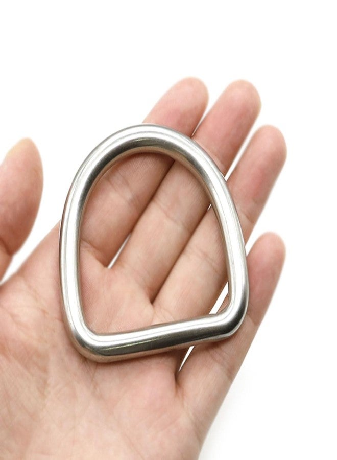 Hamineler 4 Pcs 2 Inch Stainless Steel D Ring, 5/16 Inch thickness Heavy Duty Welded D Ring Solid Metal Rings - Image 5