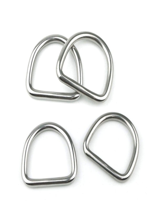 Hamineler 4 Pcs 2 Inch Stainless Steel D Ring, 5/16 Inch thickness Heavy Duty Welded D Ring Solid Metal Rings - Image 1