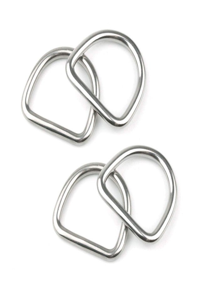 Hamineler 4 Pcs 2 Inch Stainless Steel D Ring, 5/16 Inch thickness Heavy Duty Welded D Ring Solid Metal Rings - Image 4