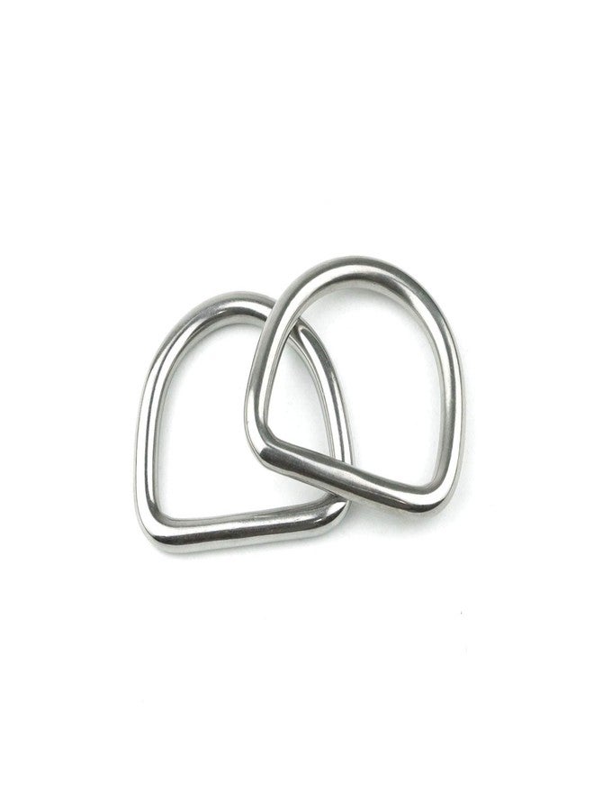 Hamineler 4 Pcs 2 Inch Stainless Steel D Ring, 5/16 Inch thickness Heavy Duty Welded D Ring Solid Metal Rings - Image 3