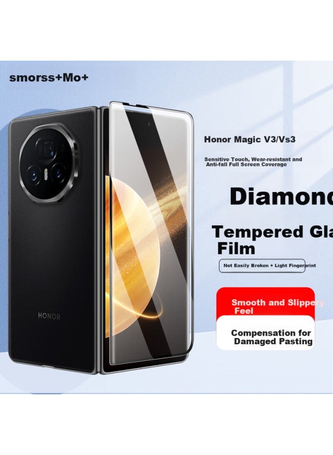 Smorss Tempered Glass Screen Protector For Honor Magic V3/vs3, Full Coverage Anti-scratch Hd Anti-fingerprint Protective Film For Foldable Phone Front Screen