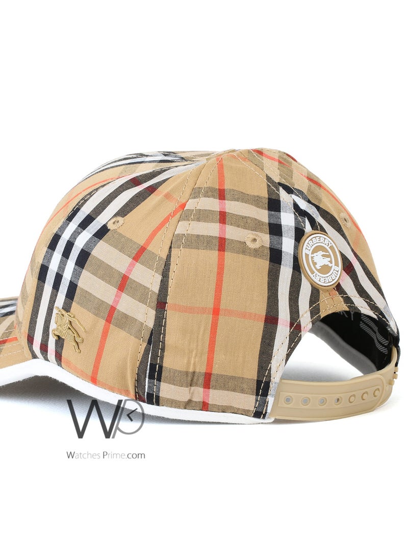 BURBERRY Burberry Baseball BT Beige Motif Icon Stripe Cap Cotton - Image 3