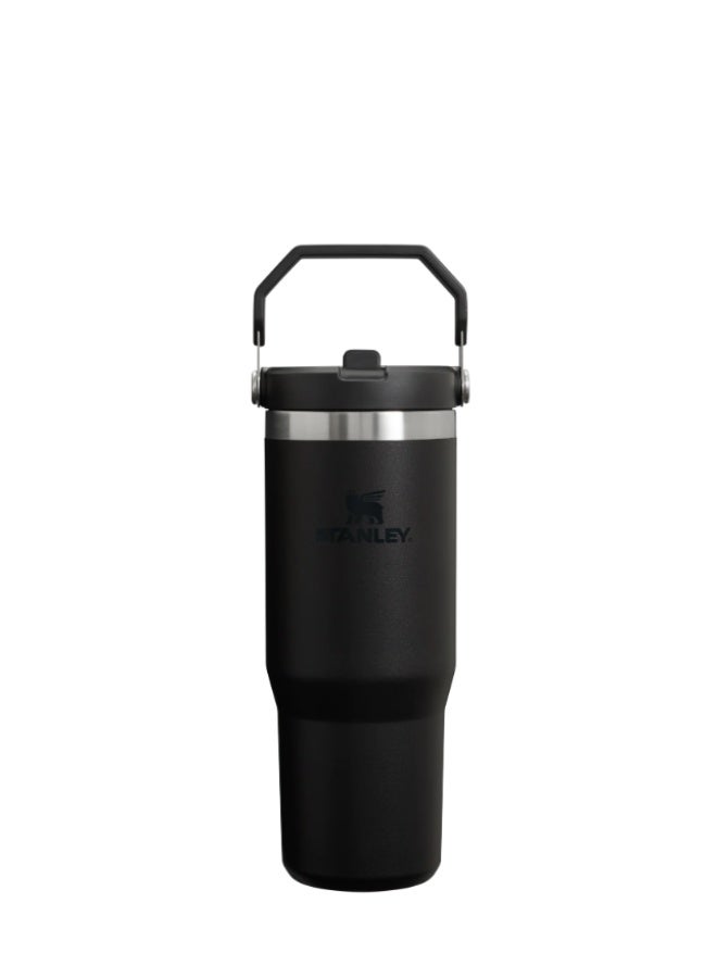 Stanley lce Flow 30oz Quencher H2.0 Fast Flowstate Stainless Steel Tumbler - Vacuum Insulated Water Bottle for Home, Office or Car and Travel,Reusable Cup with Straw Leak Resistant Flip Cold for 9 Hours or Iced for 40 Hours,Filling water or Iced Tea or Coffee, Smoothie and More,BPA-Free,Cream (Black) - Image 1