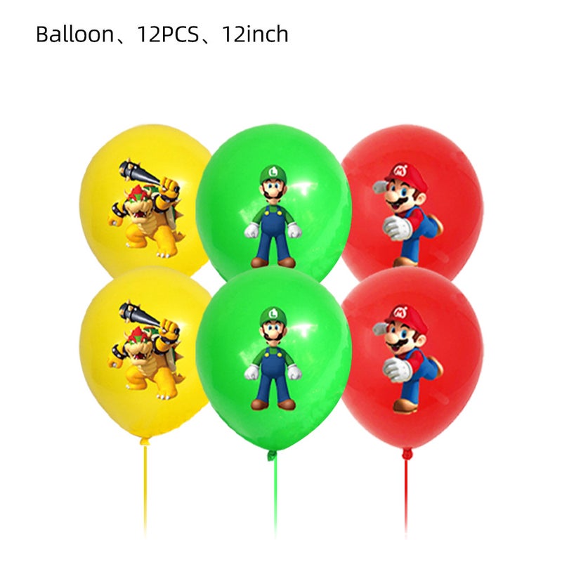 New Blue Mario Theme Birthday Party Decor Balloon 18P-Blue Mario 
