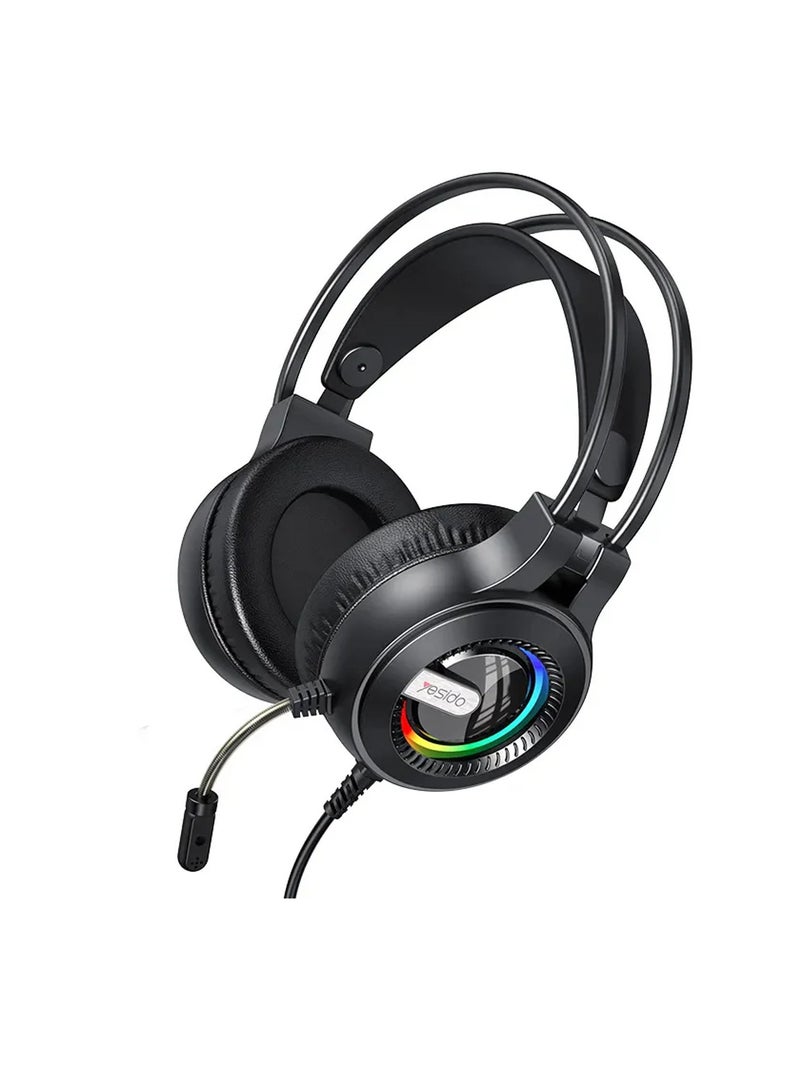 Yesido EK02 Computer Gaming Headset Headphone Over-Ear Earphone With Microphone Black - Image 1