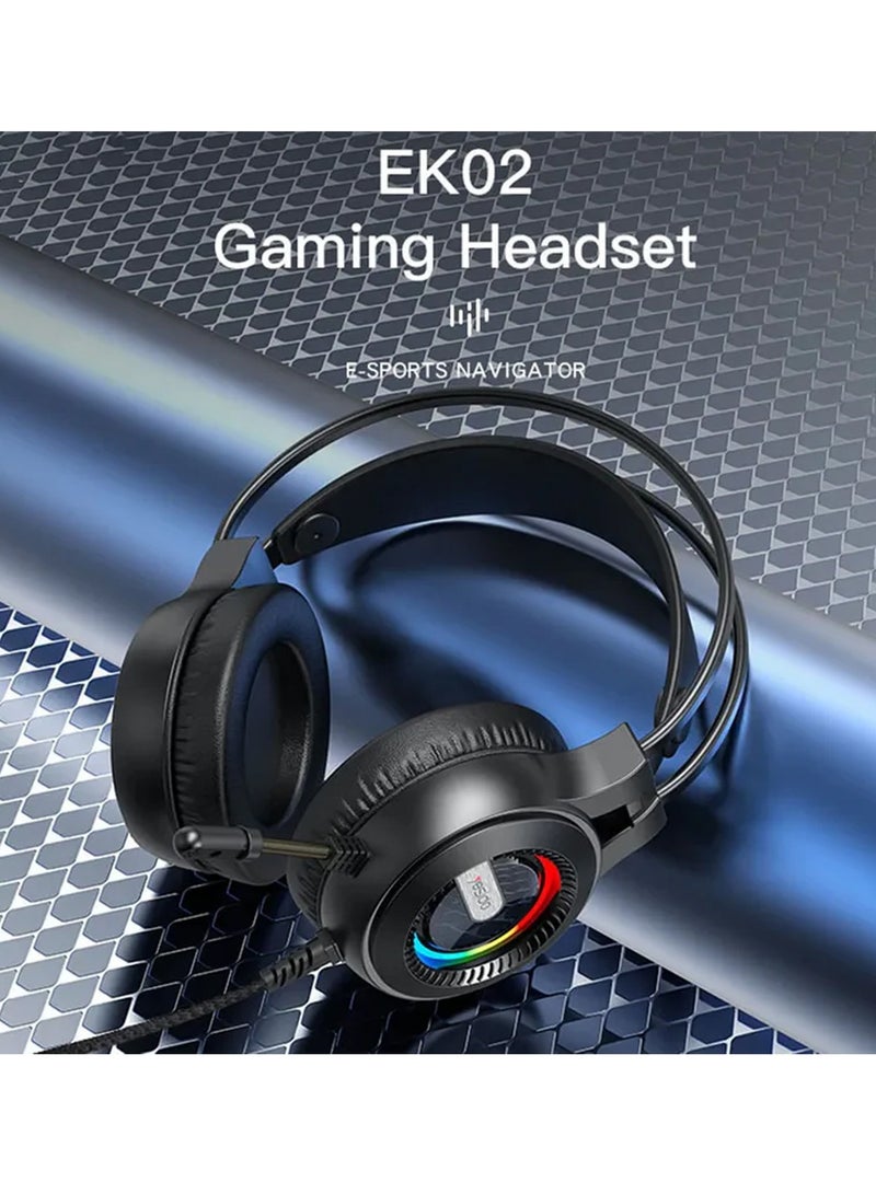 Yesido EK02 Computer Gaming Headset Headphone Over-Ear Earphone With Microphone Black - Image 5