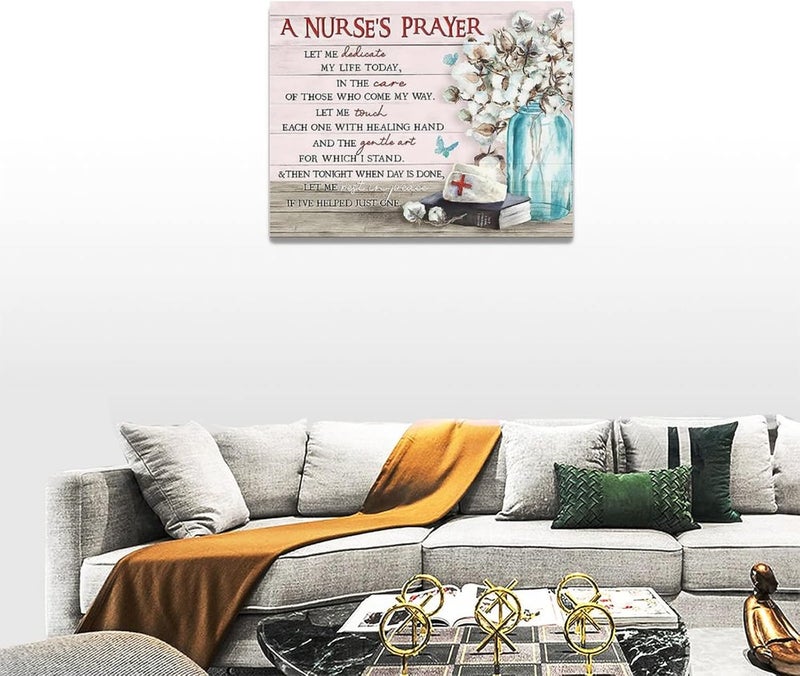 remzoke A Nurse's Prayer Canvas Wall Art - Image 3