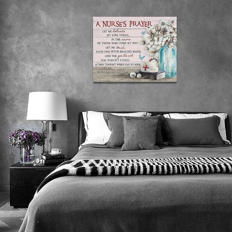 remzoke A Nurse's Prayer Canvas Wall Art - Image 5