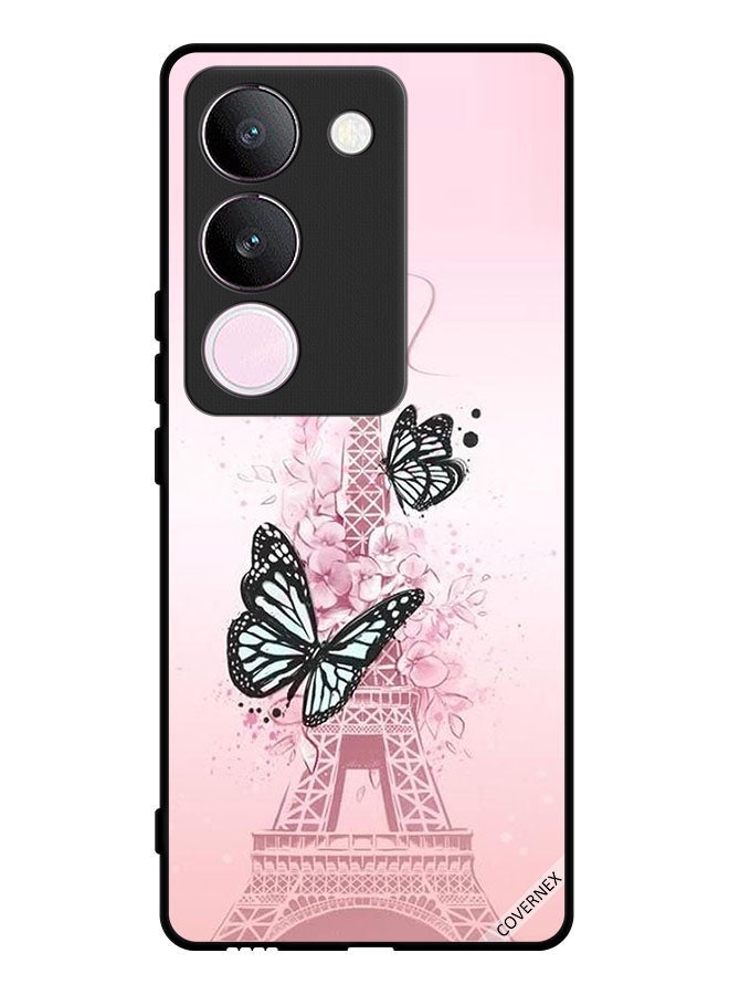 Covernex Protective Case Cover For vivo V29 Butterflies On Eiffel Tower - Image 1