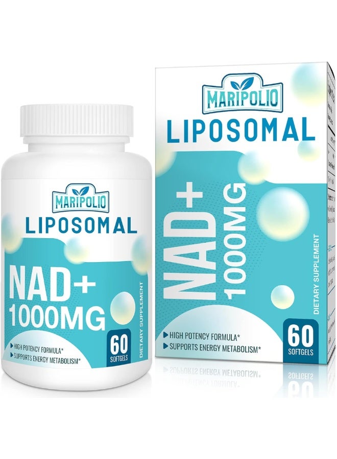 ماريبوليو NAD+ بتقنية الليبوزوم (1000 ملغ) — مكمل غذائي — يدعم الطاقة والتمثيل الغذائي — يعزز الشيخوخة الصحية — يحسّن وظائف الدماغ