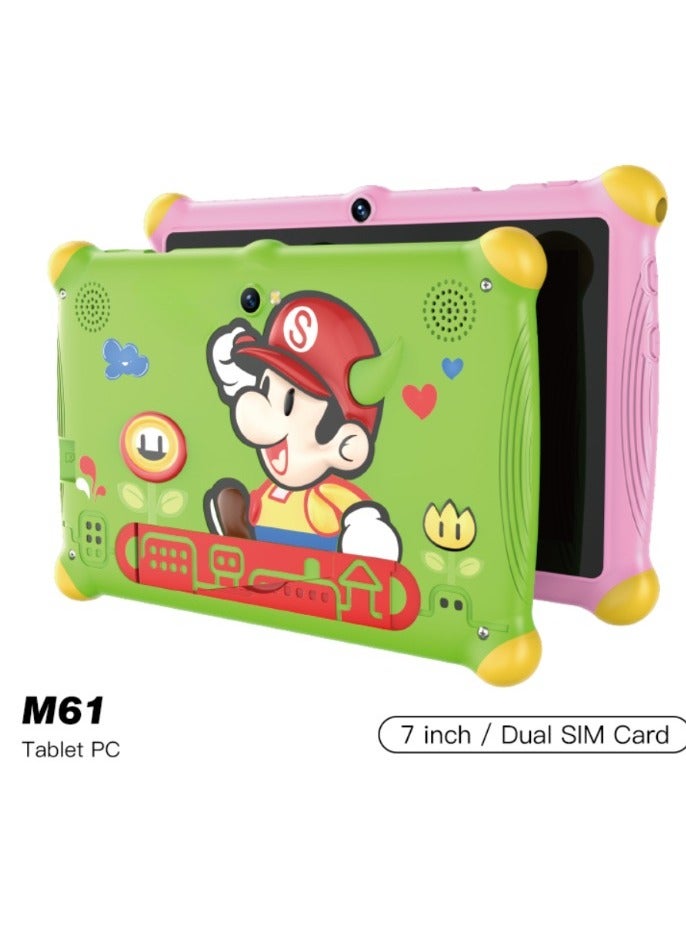 REBENUO M61 Children’s Tablet | 7-Inch Wi-Fi Android Tablet | Educational Kids Tablet with Parental Controls | Fun Learning & Gaming Device - Green. - Image 1