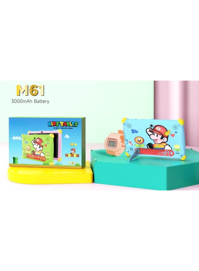REBENUO M61 Children’s Tablet | 7-Inch Wi-Fi Android Tablet | Educational Kids Tablet with Parental Controls | Fun Learning & Gaming Device - Green. - Image 4