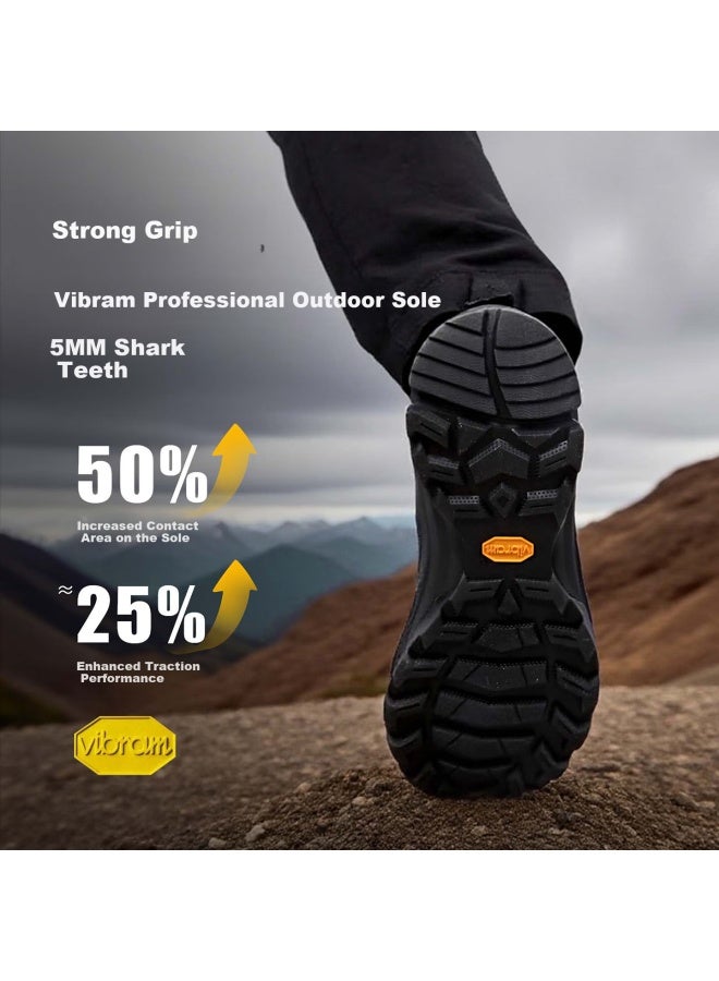 Zero Lingdu Zero Men's Shoes, New 2025 Outdoor Sports Shoes, Waterproof, Non-slip, Wear-resistant, Hiking And Travel Shoes For Men, Black, Size 42 - Image 2