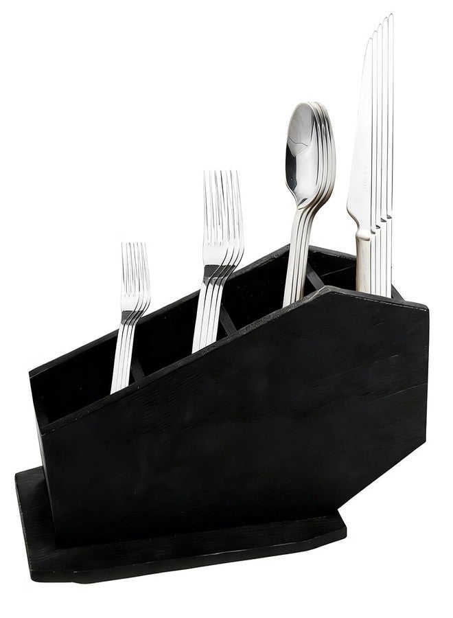 Gosuoa Coffin Utensil Holder Goth Christmas Decor, Black Wooden Goth Kitchen Home Decor, Spooky Gothic Gifts for Women - Image 1