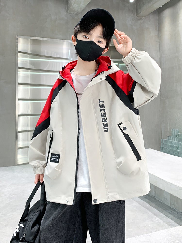 Boys' Coat Children'S Spring Clothes Boy'S Duffy Handsome Casual Charge Clothes Large Children'S Top - Image 2