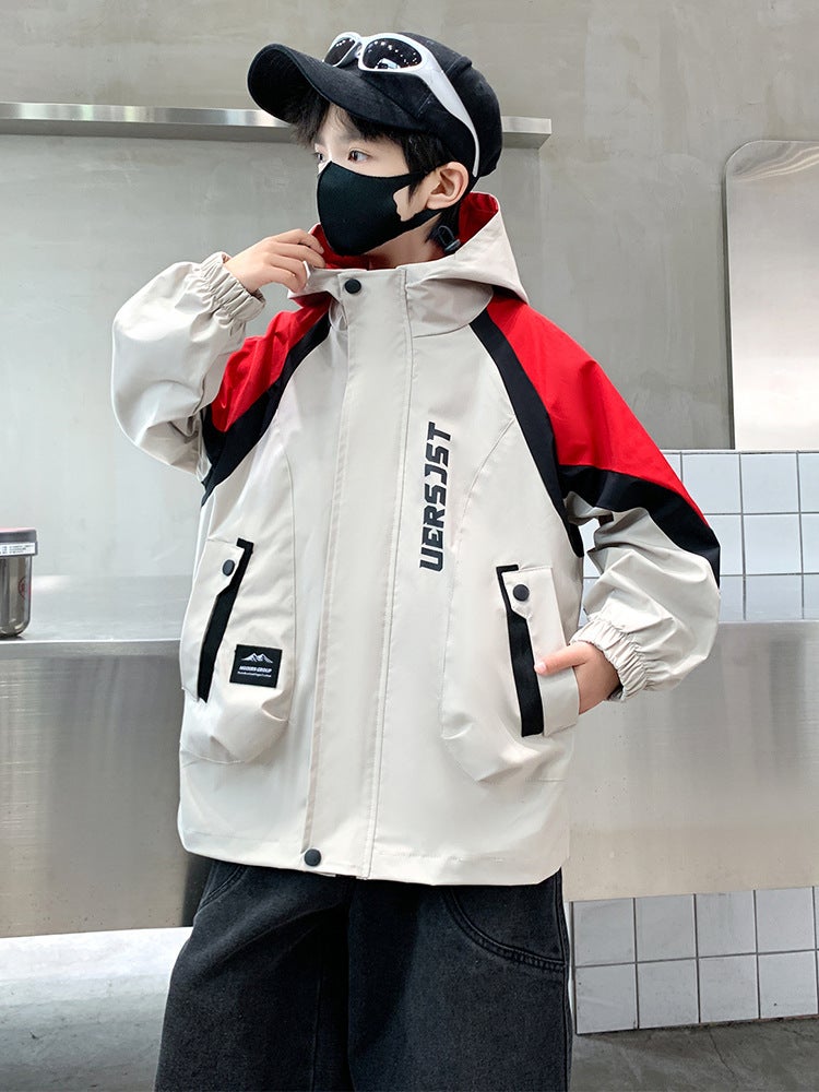 Boys' Coat Children'S Spring Clothes Boy'S Duffy Handsome Casual Charge Clothes Large Children'S Top - Image 5