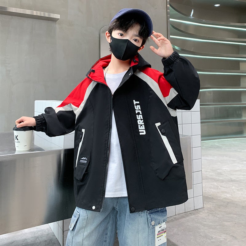 Boys' Coat Children'S Spring Clothes Boy'S Duffy Handsome Casual Charge Clothes Large Children'S Top - Image 1