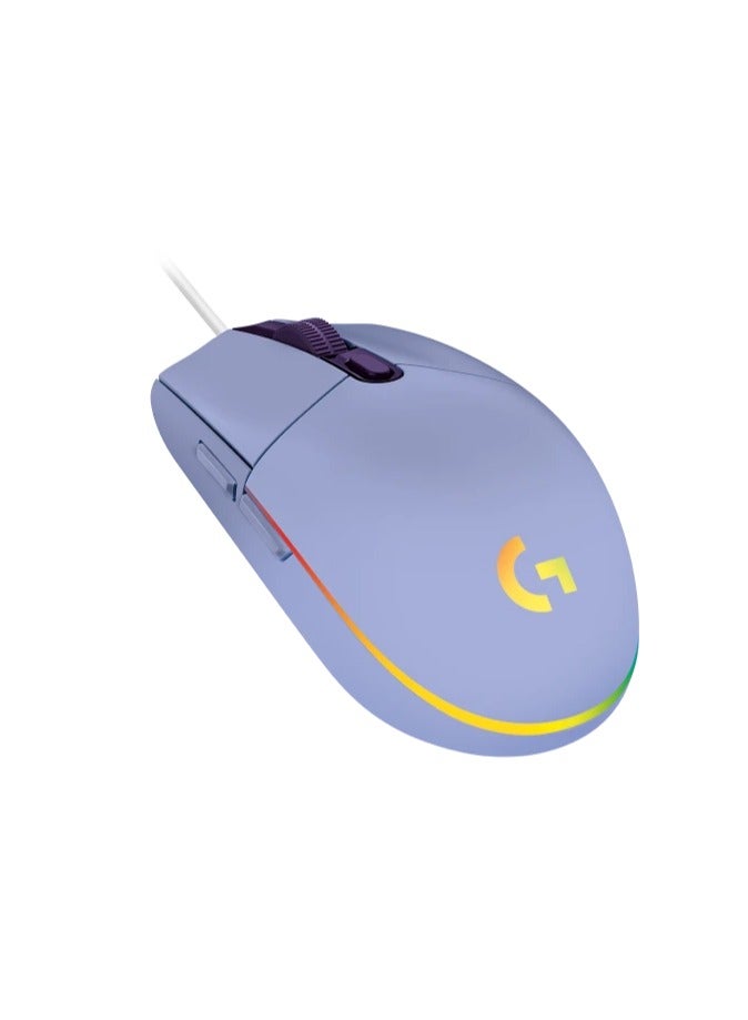 Logitech G102 High Performance Wired Gaming Mouse, Lightsync RGB lighting,200 – 8,000 DPI, Gaming-grade Sensorand a Classic 6-Button Design,Purple - Image 1