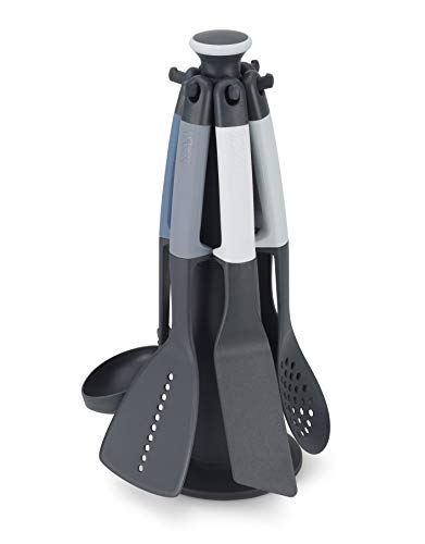 Joseph Joseph Elevate Carousel Nylon Kitchen Utensil Set with Rotating Storage Stand 6piece Sky - Image 1