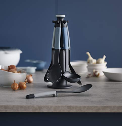 Joseph Joseph Elevate Carousel Nylon Kitchen Utensil Set with Rotating Storage Stand 6piece Sky - Image 3