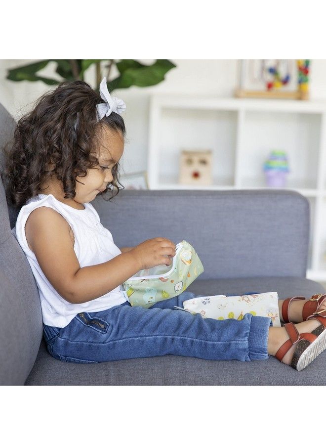 BUMKiNs Snack Bags Reusable Fabric Washable Food Safe Bpa Free Happy Campers (2 Pack) 3.5X7 Inch (Pack Of 2) - Image 4