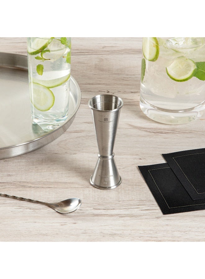 Restaurantware ججر، ججر كوكتيل - ججر مزدوج الجوانب على الطراز الياباني - 1 أونصة / 2 أونصة - فضي مصقول - فولاذ مقاوم للصدأ - درجة احترافية - علبة 1 قطعة - Image 4