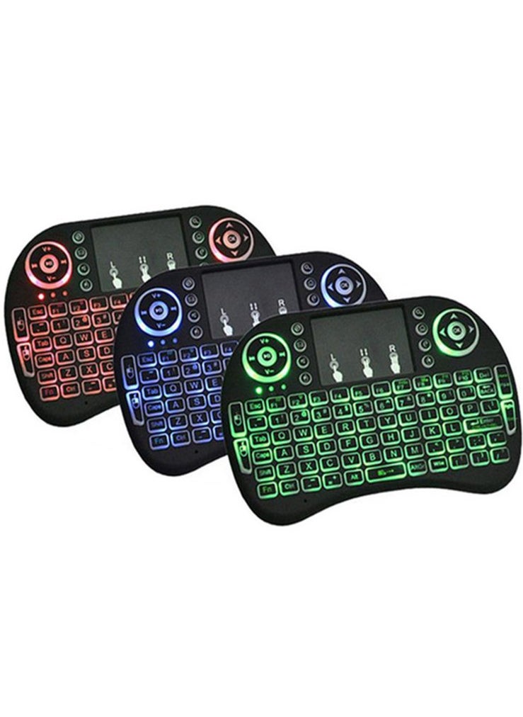 NANAO - I8 Wireless RC-Keyboard With Touchpad With Colourful  Lights - Image 1