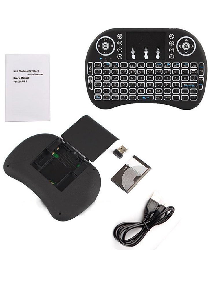 NANAO - I8 Wireless RC-Keyboard With Touchpad With Colourful  Lights - Image 1
