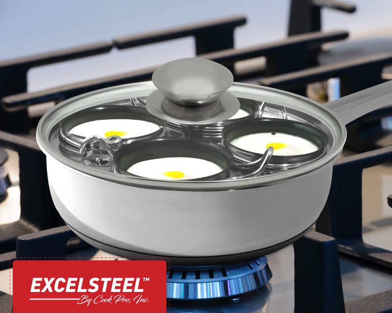 Excelsteel 18/10 Stainless 4 Non Stick Egg Poacher - Image 5