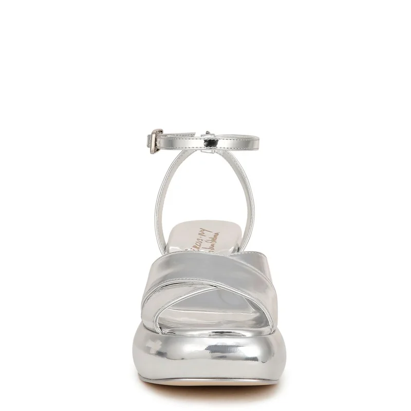 Sam Edelman SOFTSILVER Isadora Strap Sandal for Women | Best Price UAE