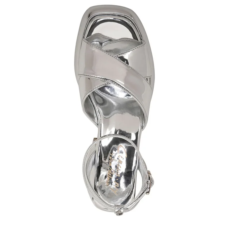 Sam Edelman SOFTSILVER Isadora Strap Sandal for Women | Best Price UAE