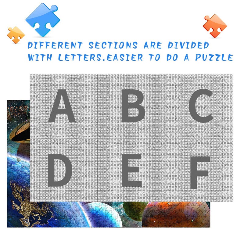 Nattork Jigsaw Puzzles 1000 Pieces for Adults, Families (Space Traveler, Solar System) Pieces Fit Together Perfectly - Image 5