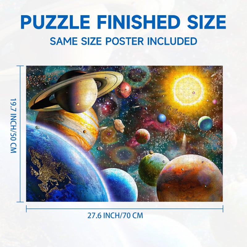 Nattork Jigsaw Puzzles 1000 Pieces for Adults, Families (Space Traveler, Solar System) Pieces Fit Together Perfectly - Image 4