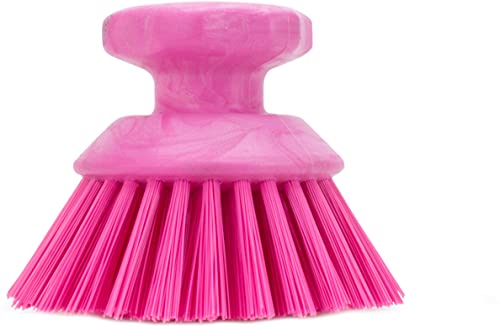 SPARTA 42395EC26 Plastic Scrubber Brush Round Brush Dish Scrub Brush With Color Coded For Cleaning Kitchen Bathroom Bathtub Dishes Sink 5 X 5 X 4 Inches Pink - Image 1