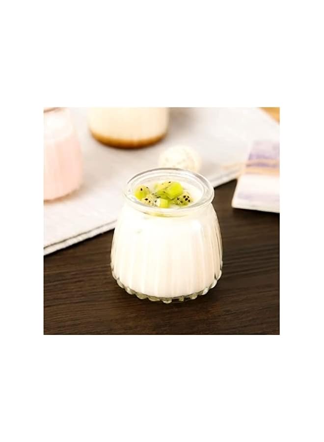 The Bros 4oz Glass Jars with PE Lids 12 Pack Mini Pudding Jars Clear Yogurt Jars Glass Favor Jars Containers for Spice, Jam, honey, Mousse, Wedding Favors, Shower Favors, DIY and Art - Image 3